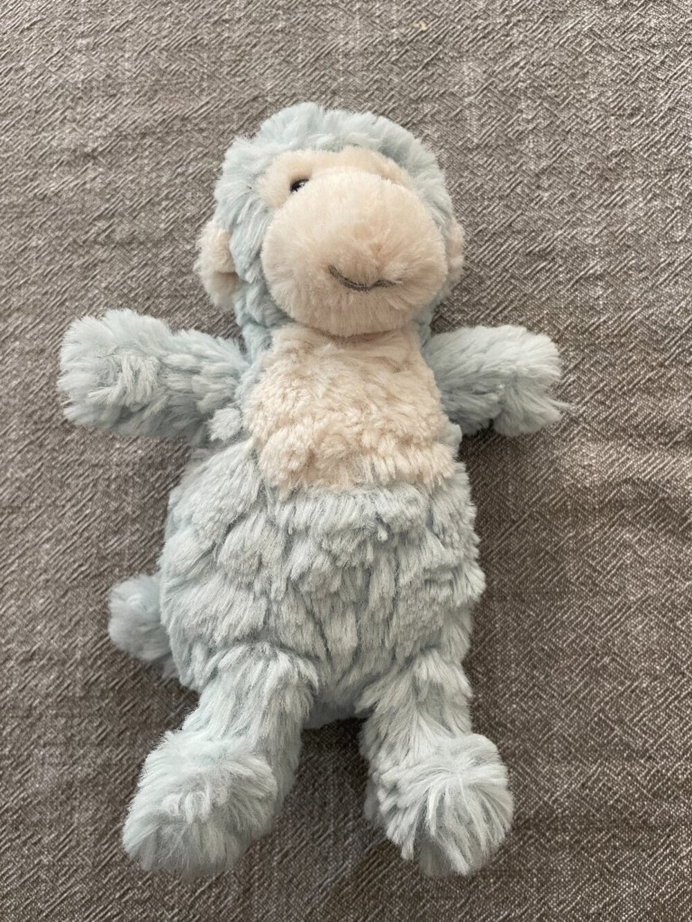 Mary Meyer Putty Light Blue Monkey Fluffy Sherpa Plush Stuffed Animal 8"!